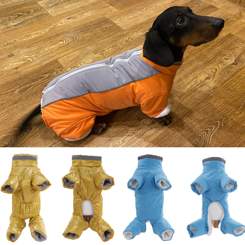 Male Female Dog Jumpsuit Winter Pet Overalls for Small Dogs Warm Thick Puppy Cat Clothes for Chihuahua Dachshund Maltese