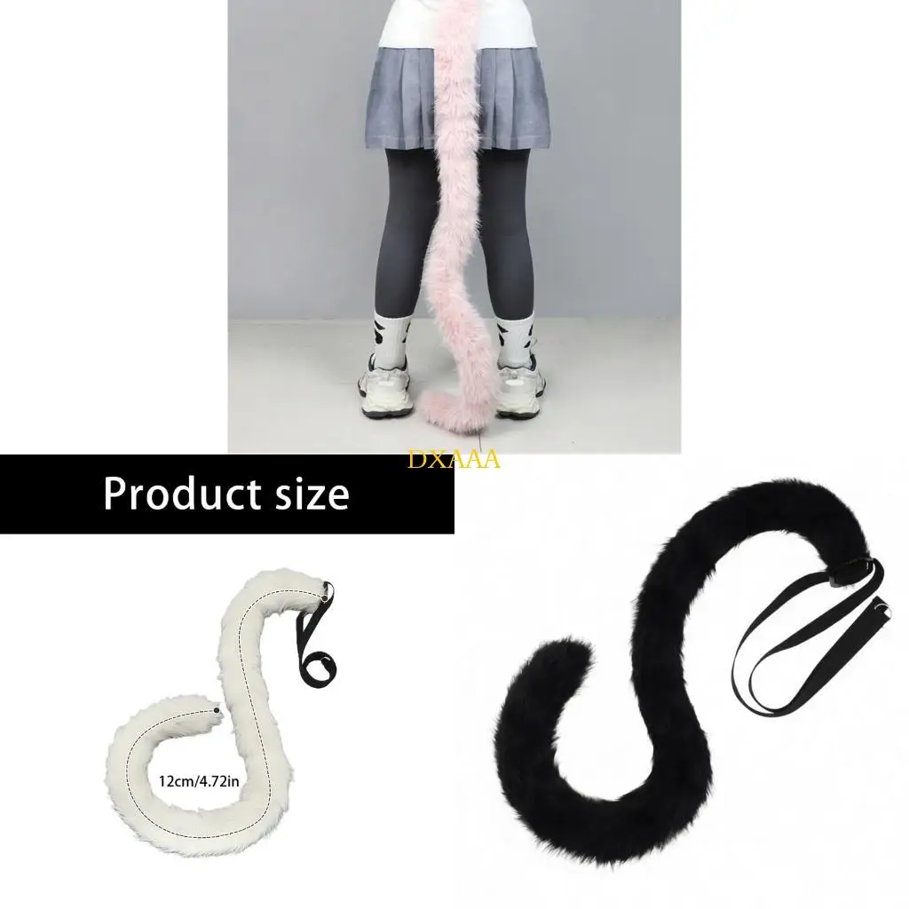 

DXAA Faux Furs Animal Tail Foxes Cats Dog Wolf Tail Halloween Cosplay Party Costume