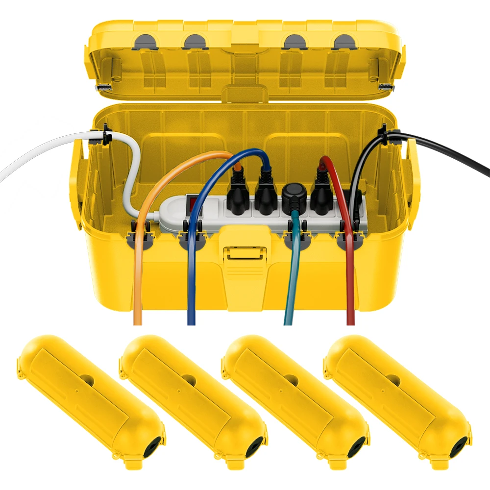 

5 шт., крышка для наружной электрической коробки, устойчивый к атмосферным воздействиям корпус, коробки для розетки, таймер, удлинитель, праздничное украшение
