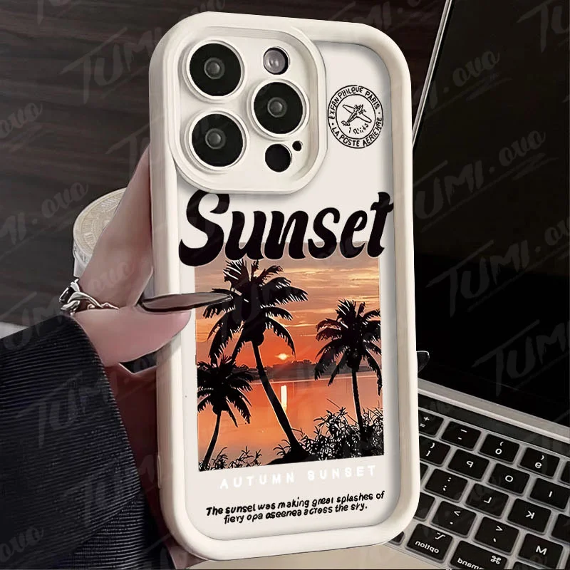 Sunset Scenery Silicone Phone Case for Xiaomi POCO X6 X5 X4 GT F3 F4 F5 M6 Pro X3 NFC Mi 13T 12T 11T 13 12 11 Lite 5G NE Cover