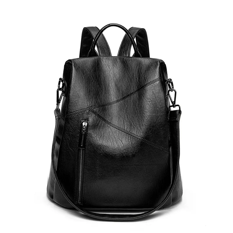 Women Leather Backpacks Fashion Shoulder Bags Female Ladies Travel Mochilas School For Girls 2024 C1725