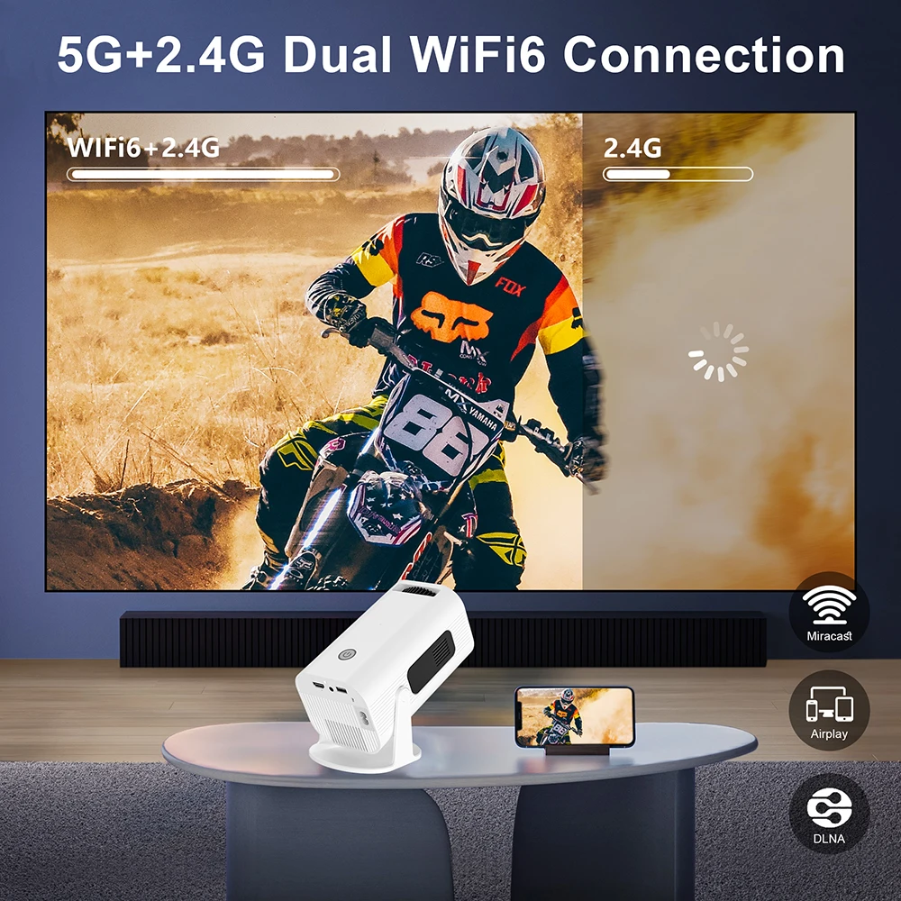 P330 Projector Upgrated Android 11 280 ANSI 4K 8K Native 1080P Wifi6 BT5.0 Cinema Outdoor Portable Mini Projetor