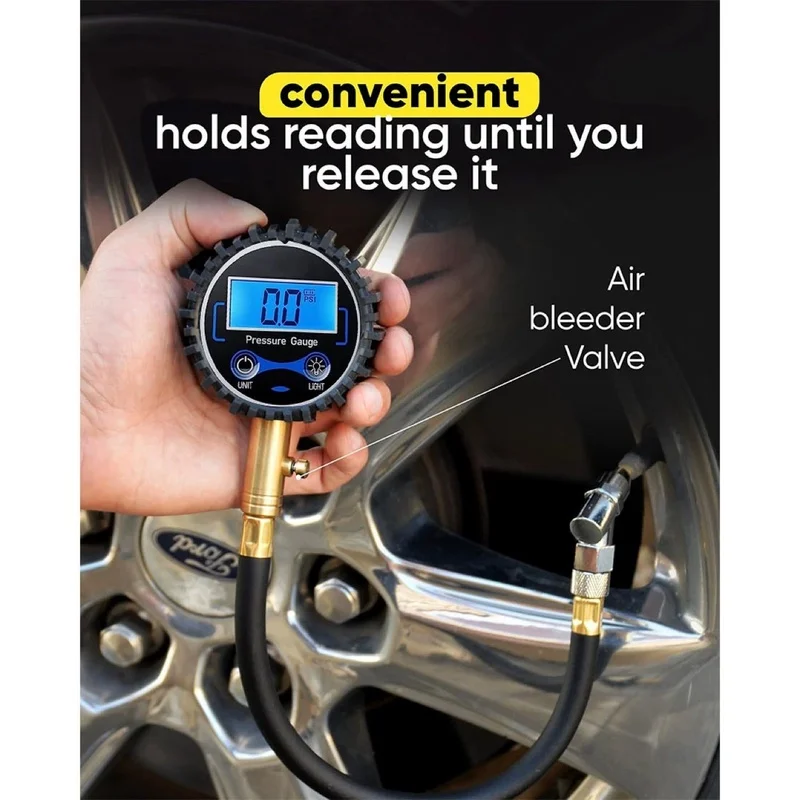 

Hot Sale HIGHCOOL Digital Tire Pressure Gauge Quick Reading Response for Car Truck Motorcycle