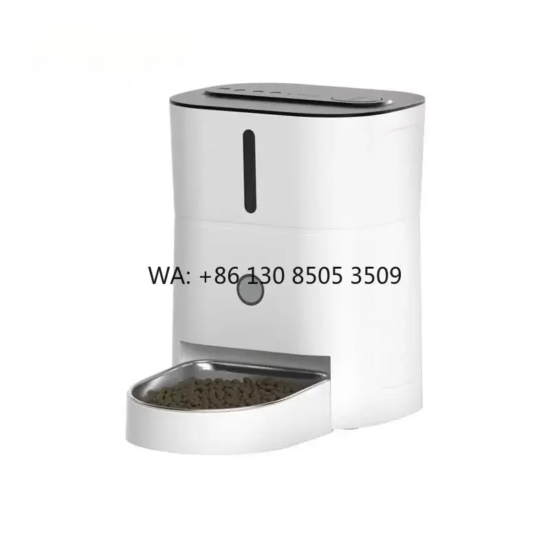 Portable Intelligent 3L Wireless Pet Feeder Multifunctional Automatic Cat Feeder Remote Video Surveillance Stylish Love Plastic