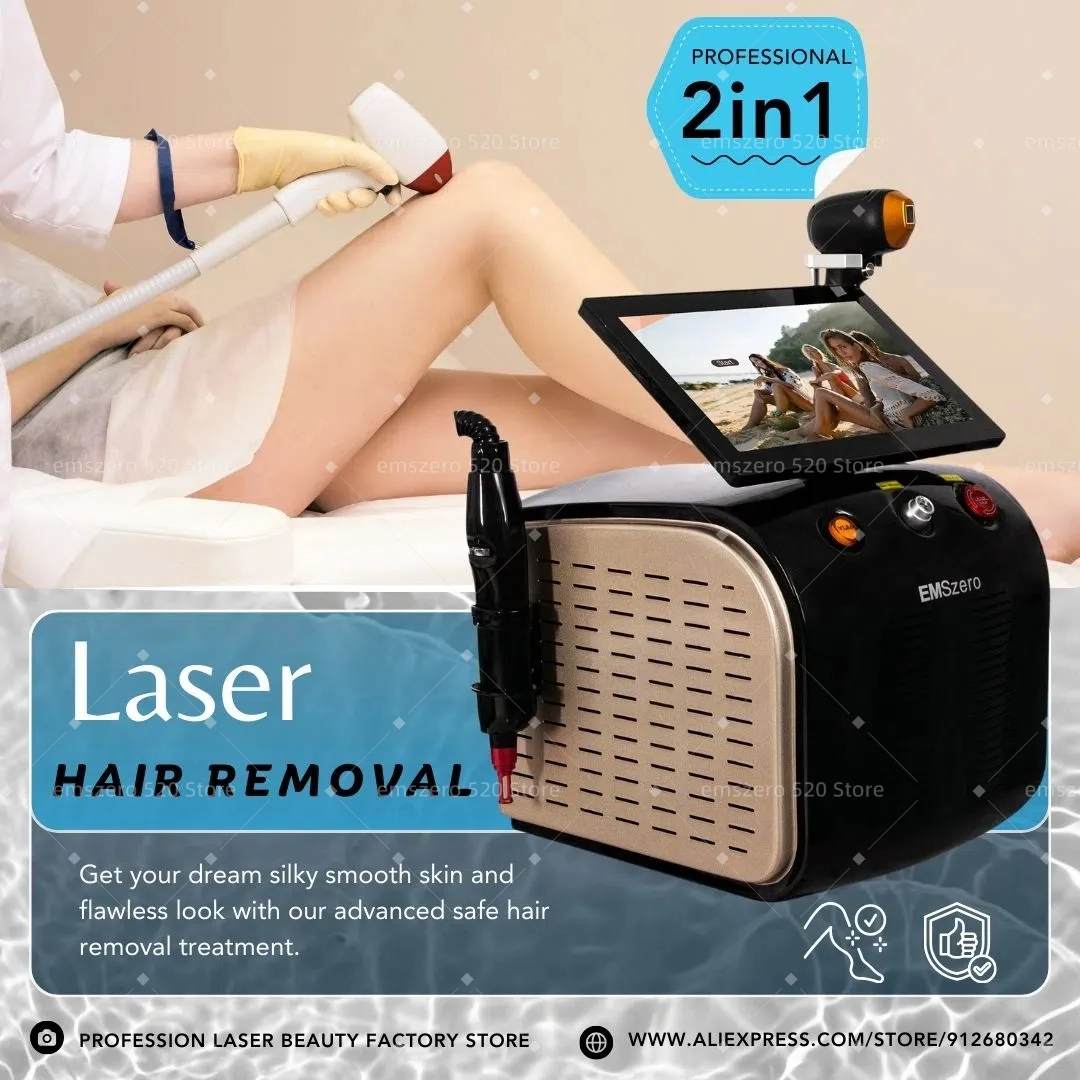 

Hot Selling 2 in 1 808nm Freezing Point Painless Hair Removal and Picosecond Tattoo Removal Multifunctional Beauty Instrument