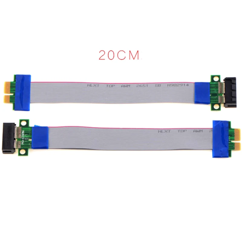 New arrive PCI Express Flex Relocate Cable PCI-E 1X to 1x Slot Riser Card Extender Extension Ribbon for Bitcoin Miner