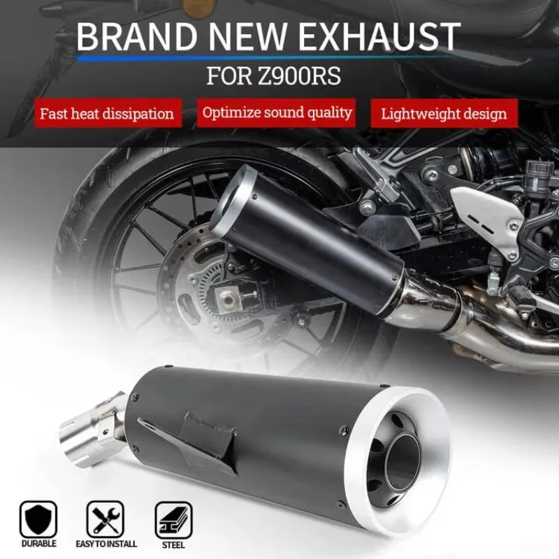 XXUN Motorbike Modification Off Road Sports Car Sound Grenade Exhaust Pipe Caliber for  Z900RS Z900 RS Z-900RS 2018-2023！