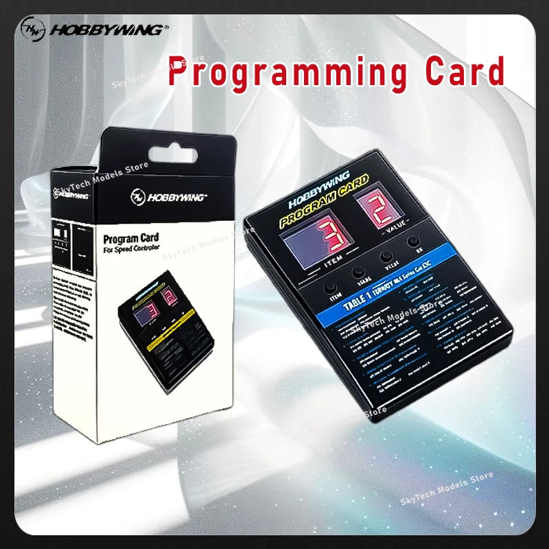 Hobbywing LED Digital Programming Card Compatible with EZRUN QUICRUN SEAKING PLATINUM V1/V2, FLYFUN V5, Skywalker V2 ESC
