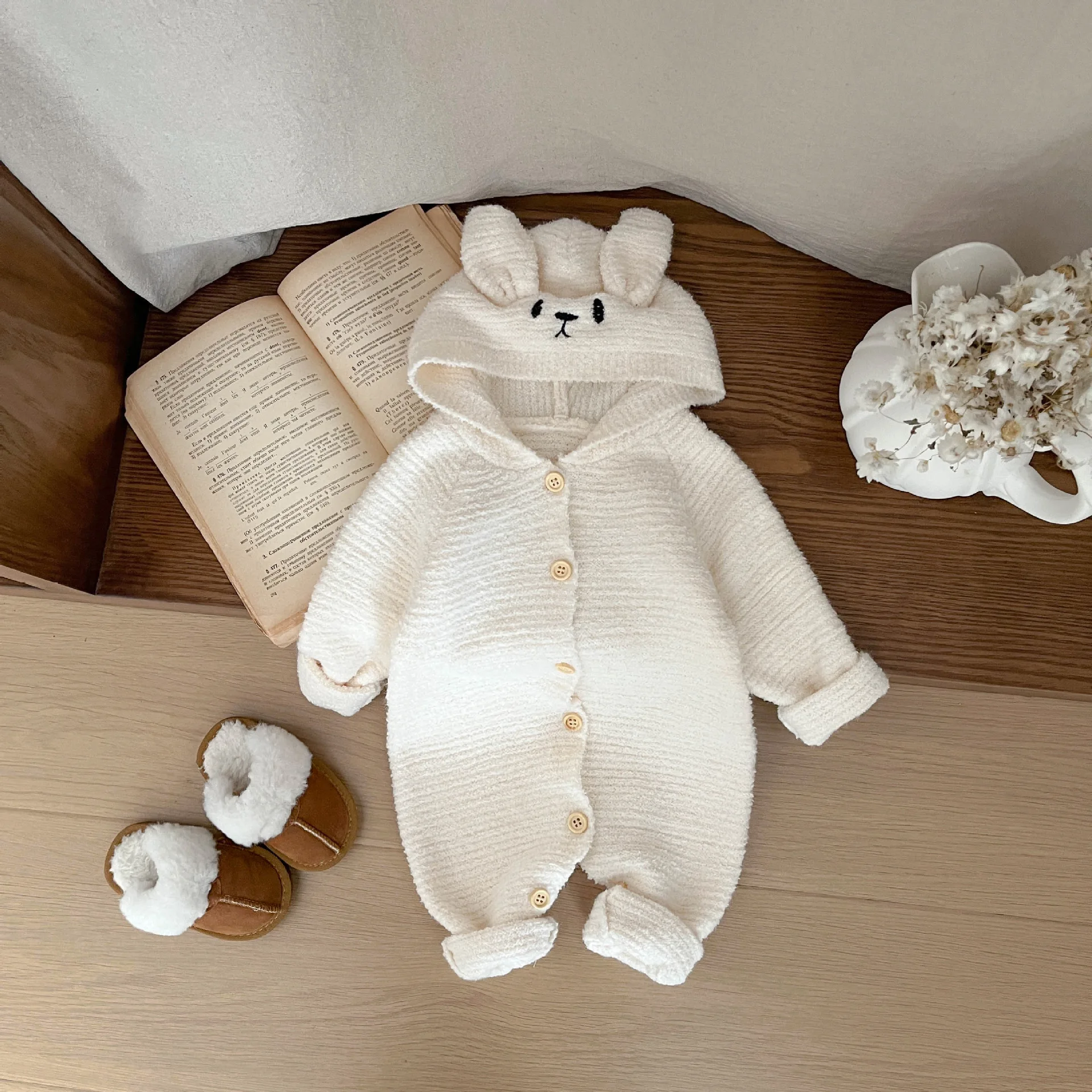 

Корейская версия детского зимнего комбинезона, милая детская одежда, стильная уличная толстая и теплая одежда для скалолазания для новорожденных