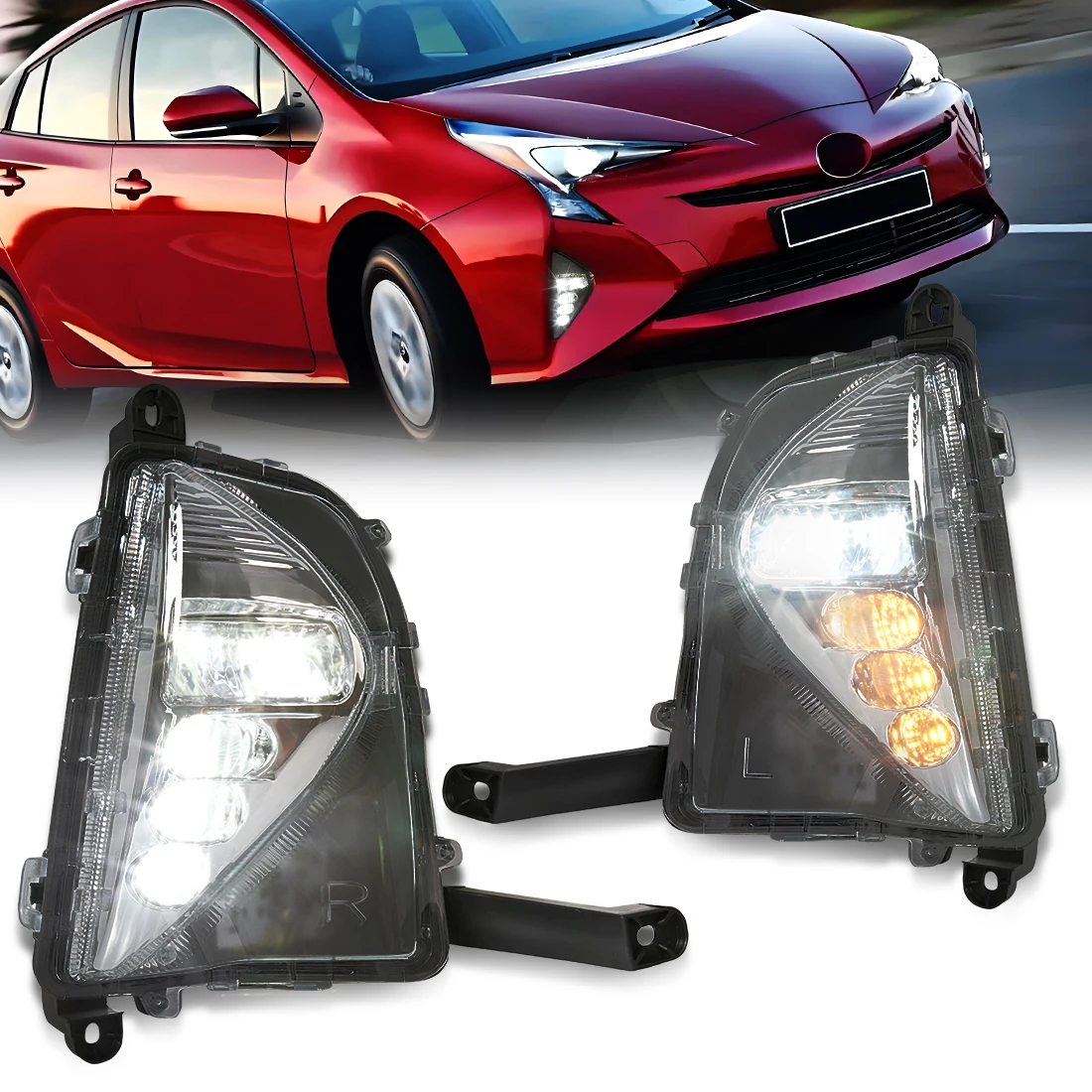 

Для Toyota Prius 2016 2017 2018 светодиодные противотуманные фары для вождения противотуманные фары переднего бампера противотуманные фары автомобильные аксессуары пара