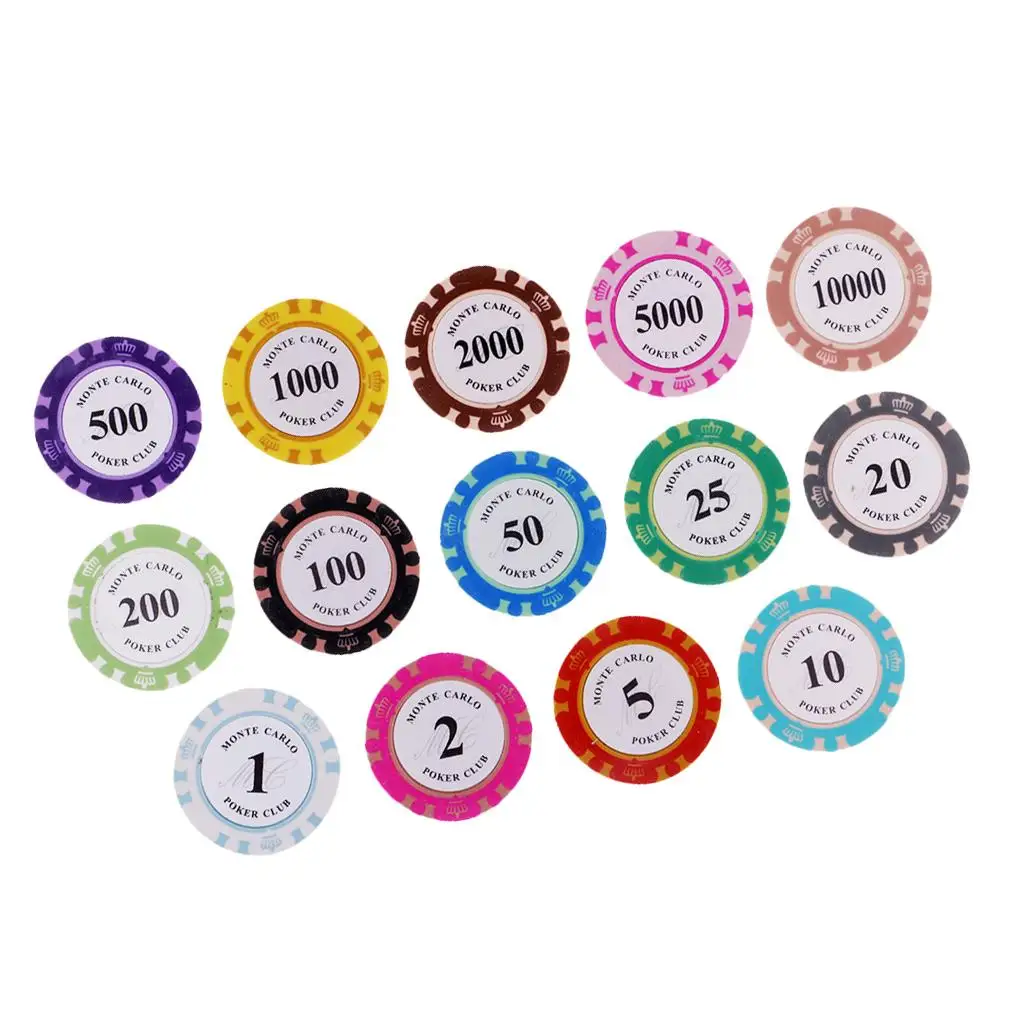 Poker Chips Clay Numbered Clay Casino Tokens Set for Card Games and Party Decorations - view 4