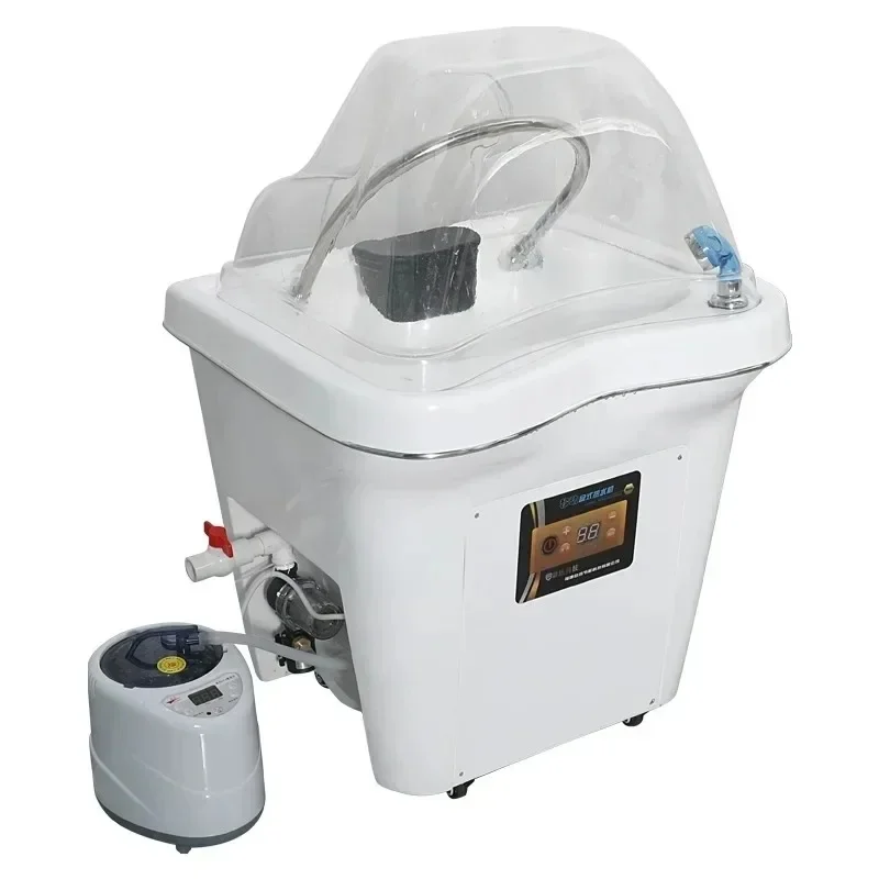Hydraulic Shampoo Backwash Unit with Massage Bed Styling Chair for Salon Beauty Treatments