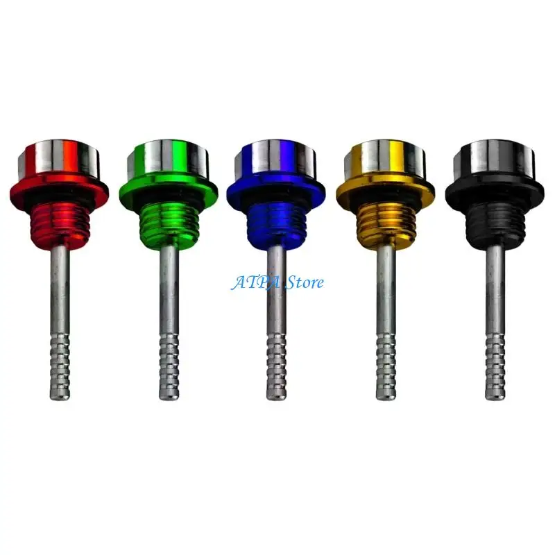 

U13C Dipstick Level Gauge Meter Universal Oil Dipstick Caps Plug Motorbike Accessory