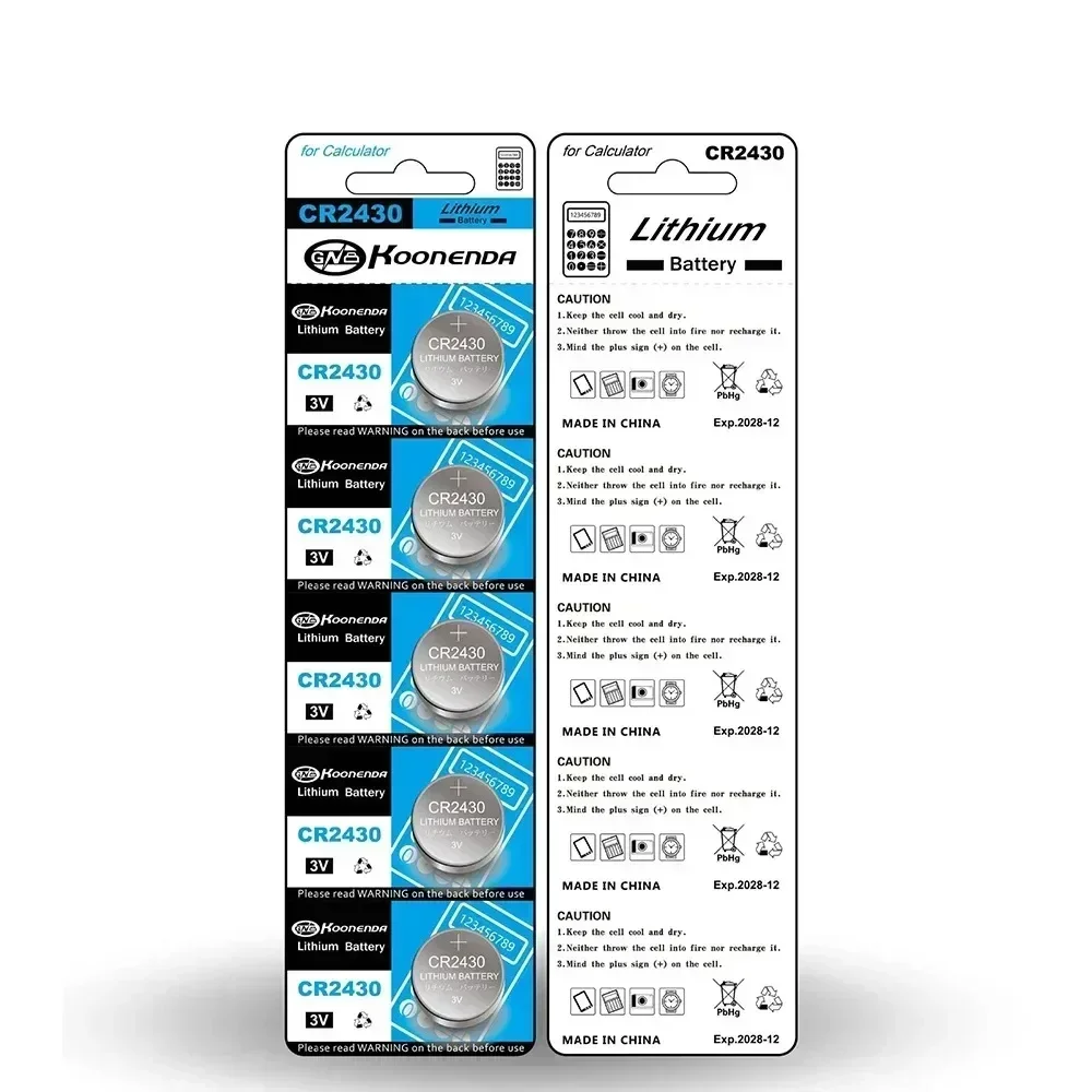 2-60PCS CR2430 3V Lithium Battery CR 2430 DL2430 BR2430 Button Coin Batteries for Key Fob Watch Alarm Clock Remote Control