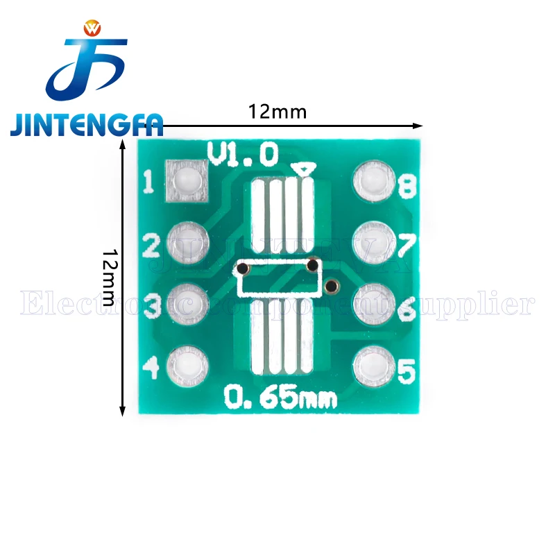 20PCS SOP8 SSOP8 TSSOP8 to DIP8 PCB SOP-8 SOP Transfer Board DIP Pin Board Pitch IC Adapter plate Conversion board 0.65/1.27mm