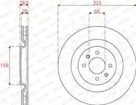 Store code: DDF2784C for brake disc ON DS3 P208 1.6THP CAP 323MM 10 MM 10