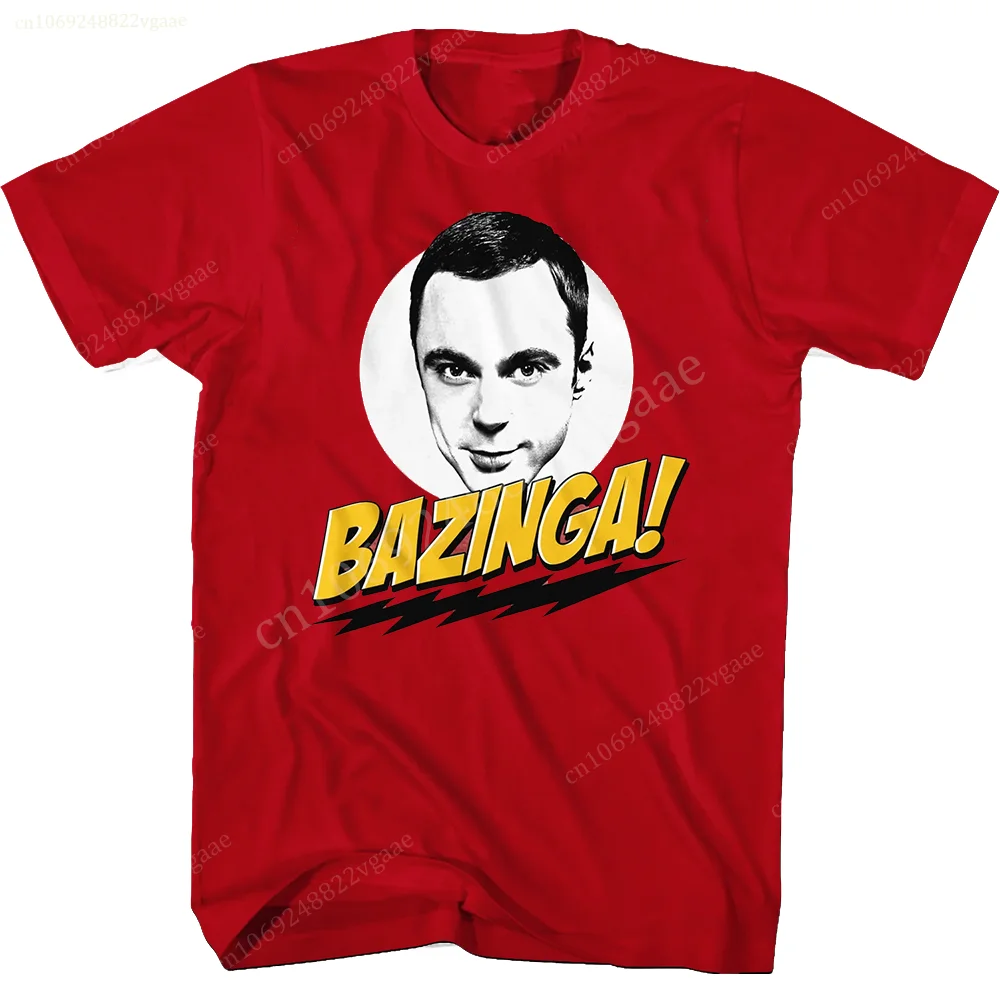 April Fools\' Day The Big Bang Theory T Shirts Men Tops Bazinga T Shirt Sheldon Cooper TBBT Tee Top Cotton Short Sleeve Tshirt