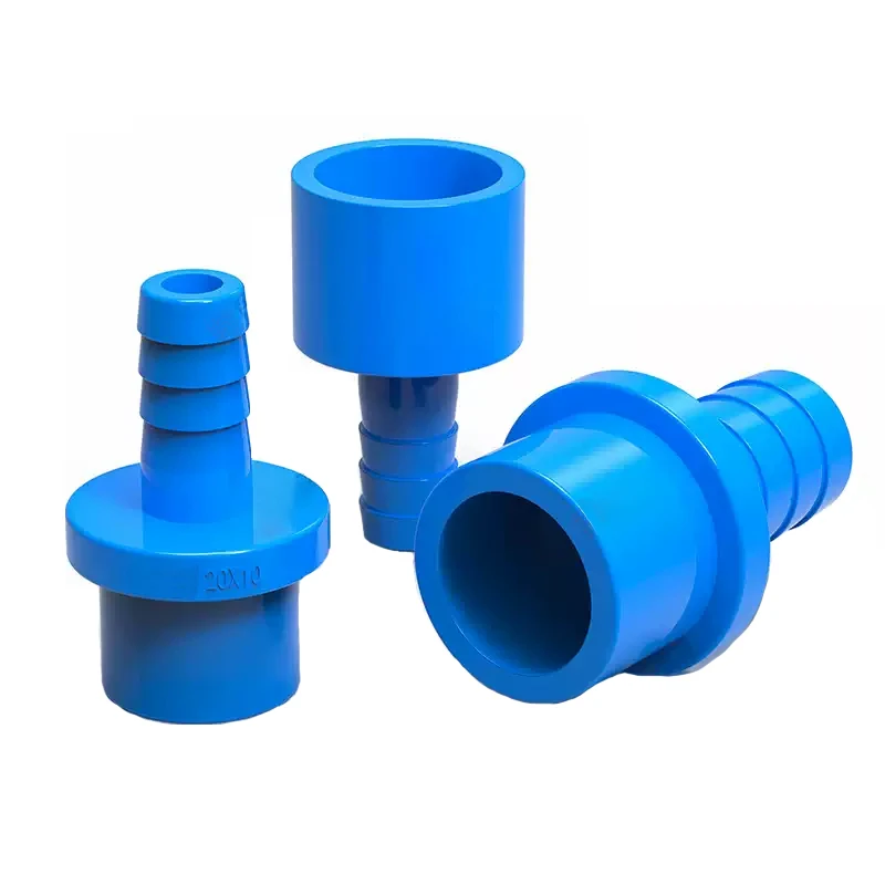 1-10PC 20~25mm to 5/8/10/12/14/16/18/20mm Blue PVC Hose Quick Connector Hard Tube Plastic Pagoda Joint PVC Pipe Adapter Fittings