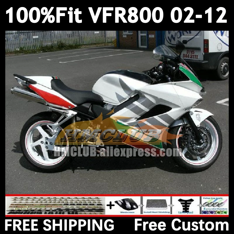 

Interceptor For HONDA VFR800RR VFR800 70No.30 VFR 800RR 800 black white RR 2002 2003 2004 2005 2006 2007 08 09 10 11 12 Fairing
