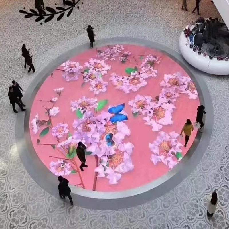 Led Poster Floor Interactive Dance Floor Video Tile Led Display Screen Flexible Floor Led ScreenHigh Refresh RateHeavy-dutyFootT - view 3
