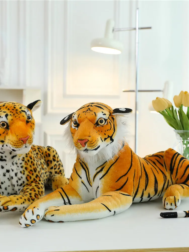 

Большая мягкая игрушка-тигр, реалистичная плюшевая кукла, подушка для сна, реквизит для фотосессий для мальчиков, милые тканевые художественные игрушки