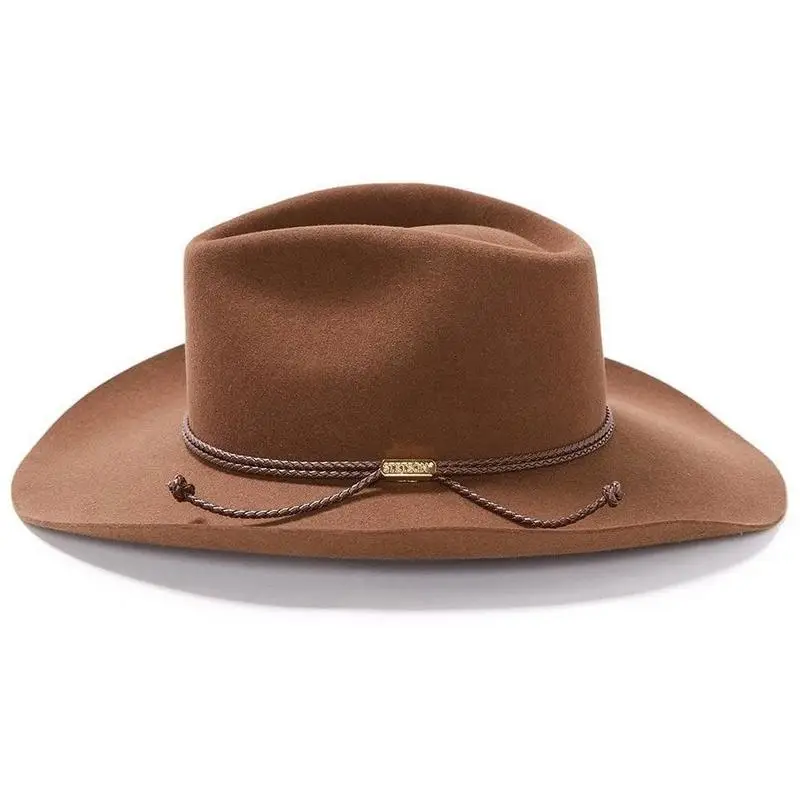 Cowboy Style Wool Felt Hat Solid Color Sheepskin Felt Hat Pure Wool Felt Hat