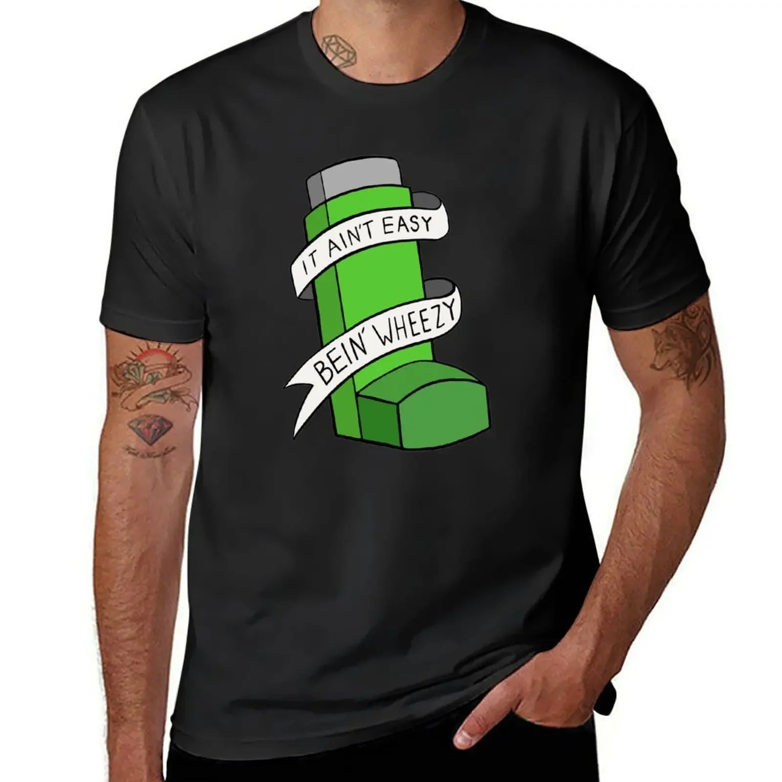 It ain't easy bein' wheezy (Green) T-Shirt plus size clothes anime figures plain white t shirts men