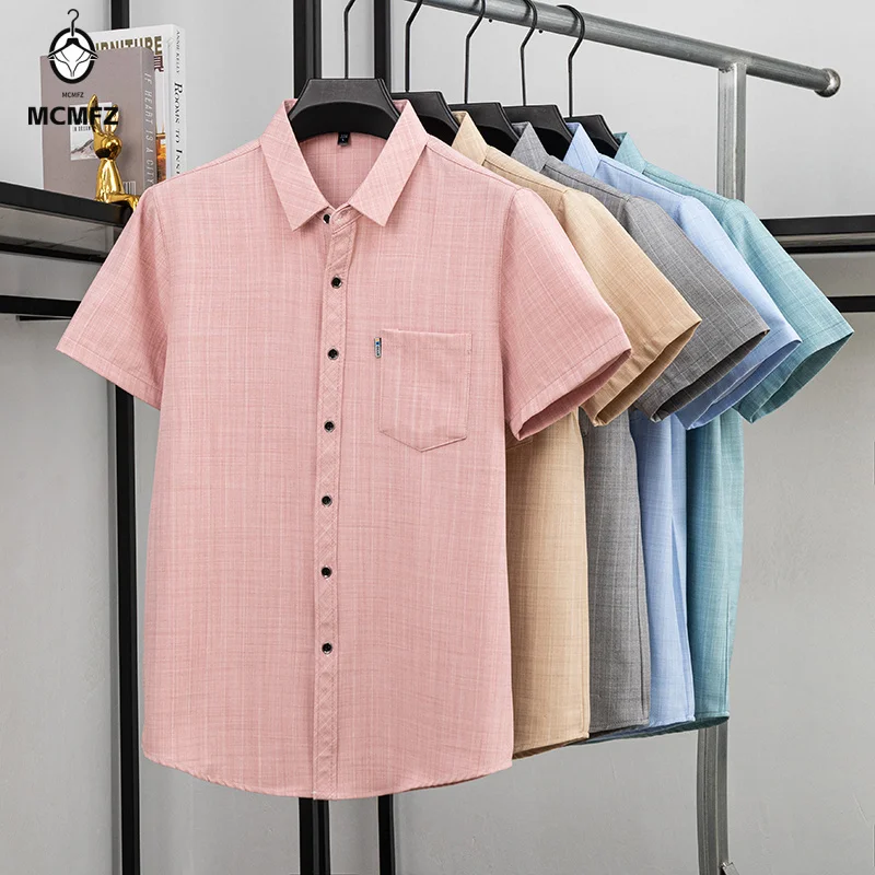 

Men Short Sleeve Shirt Wrinkle Resistant Comfortable Non Iron Fabric Business Casual Daily Outdoor Travel Wear Top
