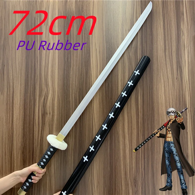 Zoro Sword 104cm Trafalgar Law Black Sword Weapon Cosplay Katana Knife Safety PU Ninja Samurai Sword Prop Toys 72cm