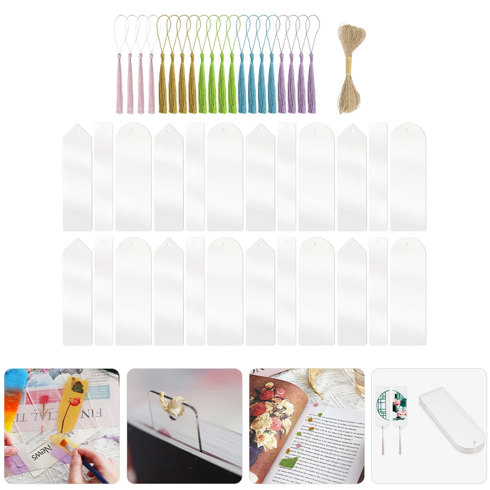 

Bookmark Bookmarks for Girls Marker with Tassel Making Kits Blank Clear Crafting