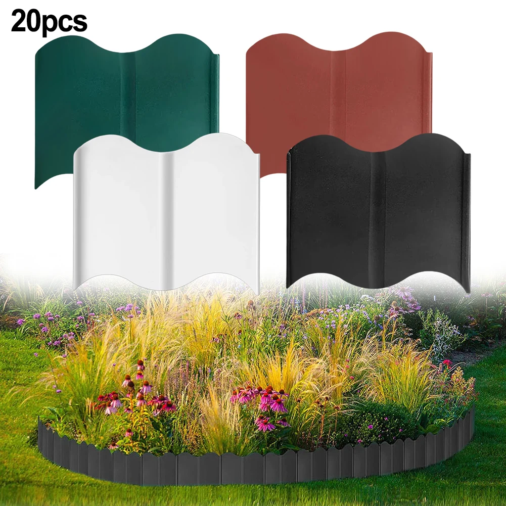 20PCS Fence Garden Fence Fence Plastic Garden Decorative Fence Flexible Garden Edging Borders Gardening Tools Gardening Decors