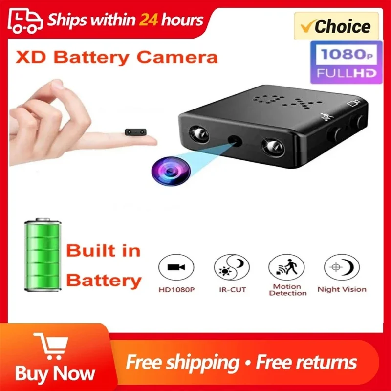 XD Mini Camera Full HD 1080P Home Security Camcorder Night Vision Micro Cam Motion Detection Video Voice Surveillance Recorder