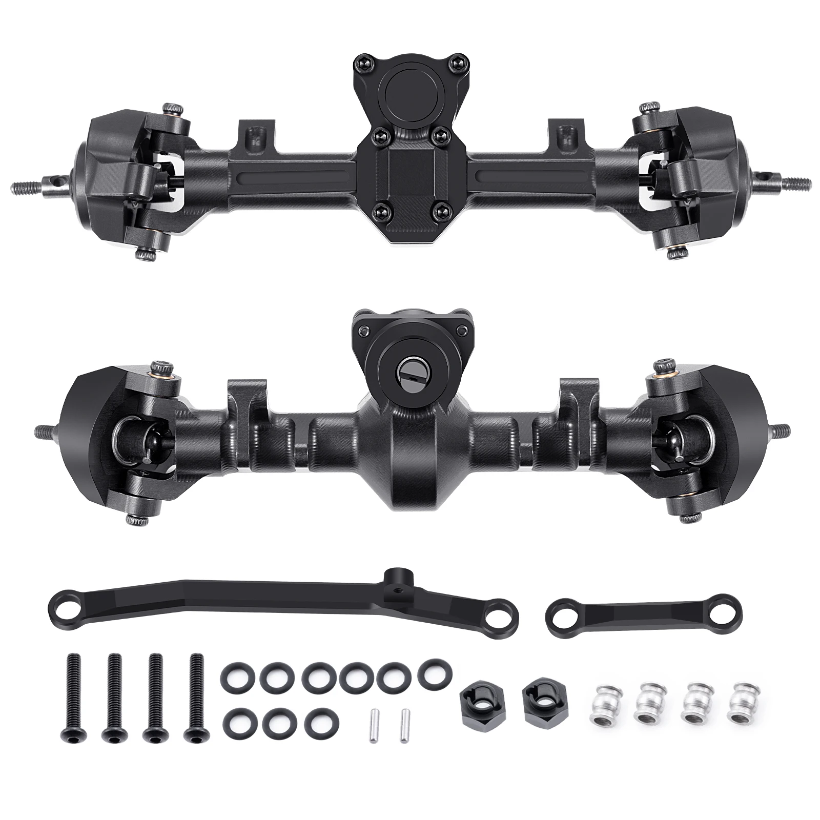 AXSPEED Aluminum Alloy Front Rear Axles for 1/24 RC Crawler Car Axial SCX24 90081 AXI00001 AXI00002 AXI00004 Upgrade Parts