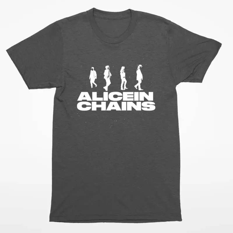 Vintage Feel Alice In Chains 2019 Faded Grey Color Rock Band T Shirt 103197Gg