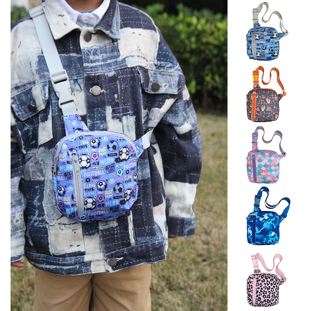 

2025 Новая модная милая детская нагрудная сумка на одно плечо, поясная сумка через плечо, диагональная сумка для девочек и мальчиков, сумка на молнии, кошелек для монет