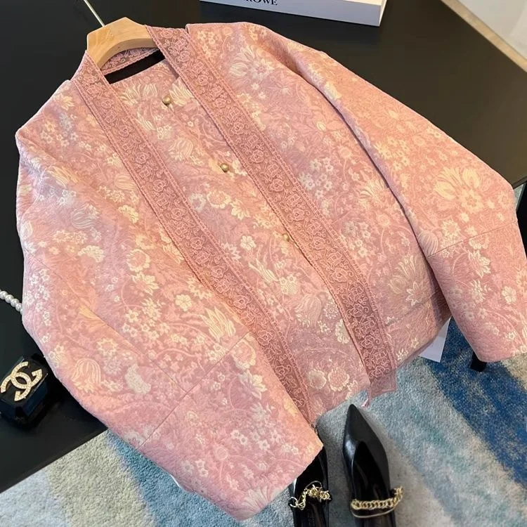 

Extra Large 300 Pou Heavyweight Embroidered Long Sve Jaet Loose Fit ex Autumn Chinese Sle National Trend Jaet