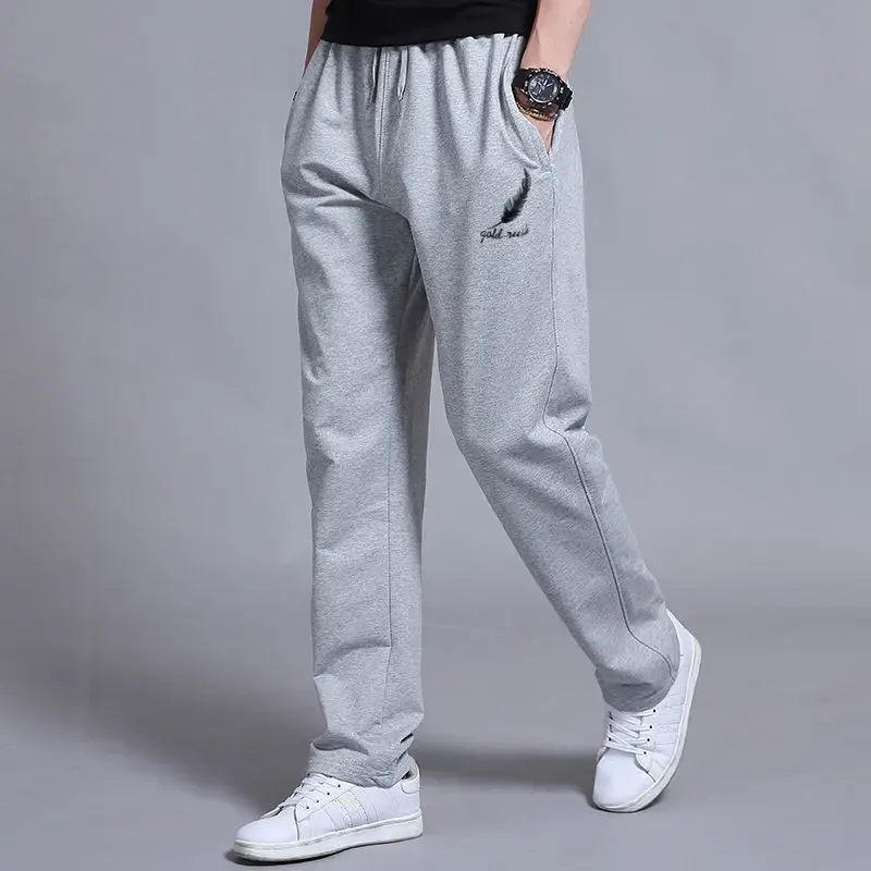 

YASUGUOJI Spring Autumn Men's Sports Running Pants Joggers Loose Straight Cylinder Active Pants Gym Workout Jogging Trousers