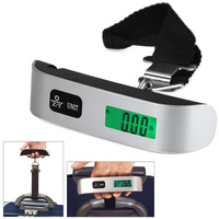 Digital Scale LCD Display 110lb/50kg Electronic Balance Luggage Hanging Scale Travel Weighing Scale Baggage Bag Weight Tool