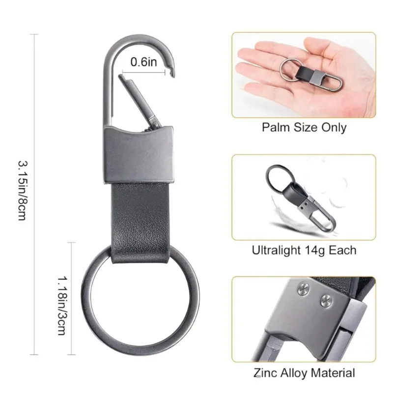 Car Keychain Personalized Leather Key Chain Splicing Waist Hanging Key Ring Motorcycle Accessories Man Gift Customized Logo