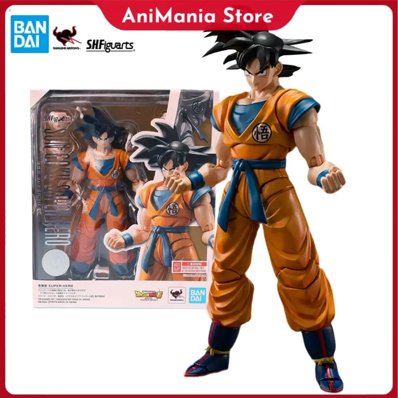 

Bandai Genuine Figure Dragon Ball Model Kit Anime Figures SHF Son Goku Super Hero Collection Model Action Figure Children Toys