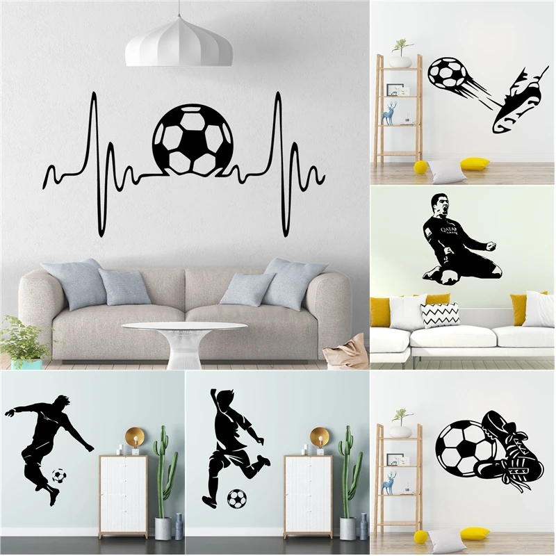 

New Design Football Vinyl Wall Sticker Art Decal For Living Room Decor Wallpaper Kids Room Decoration Art Decals