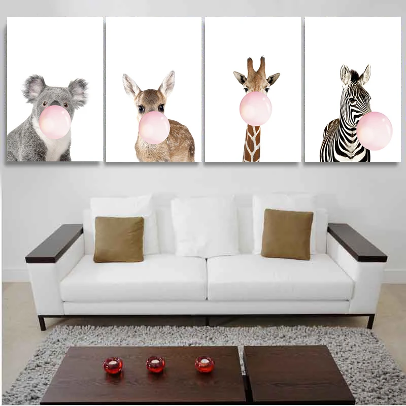 Art Cloth Balloon Animal Decoration Painting Photography Background Canvas Decorative Poster Bedroom Home Decor