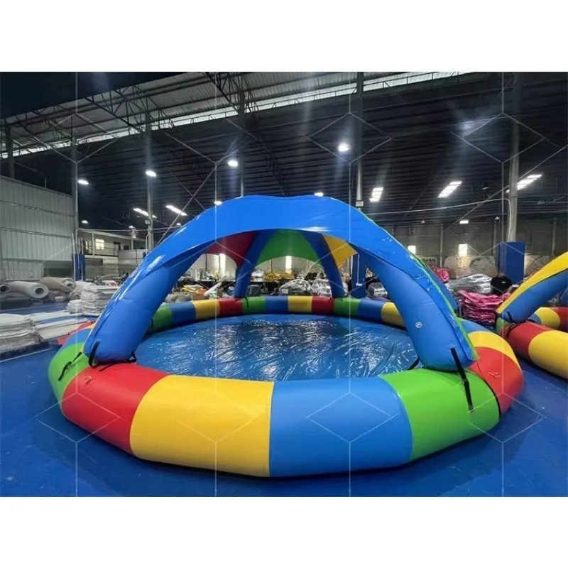 New Design Inflatable Swimming Pool with Roof Sun Protection Adult Outdoor Water Games Inflatable Swimming Pool with Tent