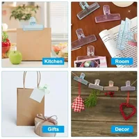 1Pc Creative Transparent Jelly Clip Storage Supplies Stationery School Office Supplies Storage Clip 6