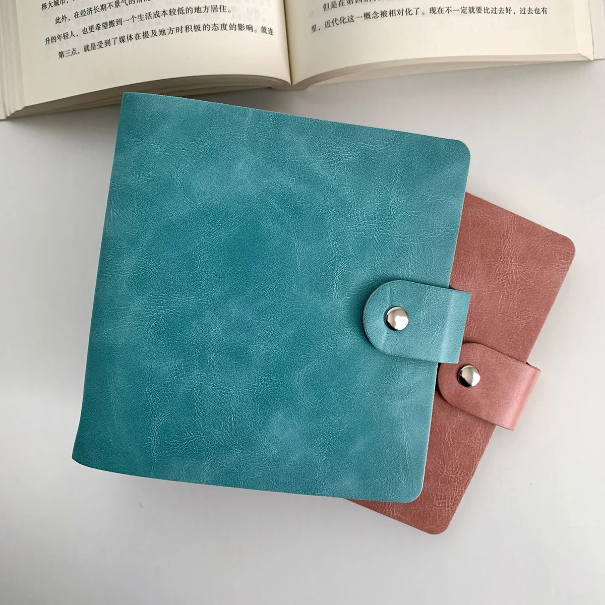 Journal GO 25pages PU Leather Flexi Organizer Book Photo Frame Card Collection Vintage Portable Notebook Scrapbook Stationery