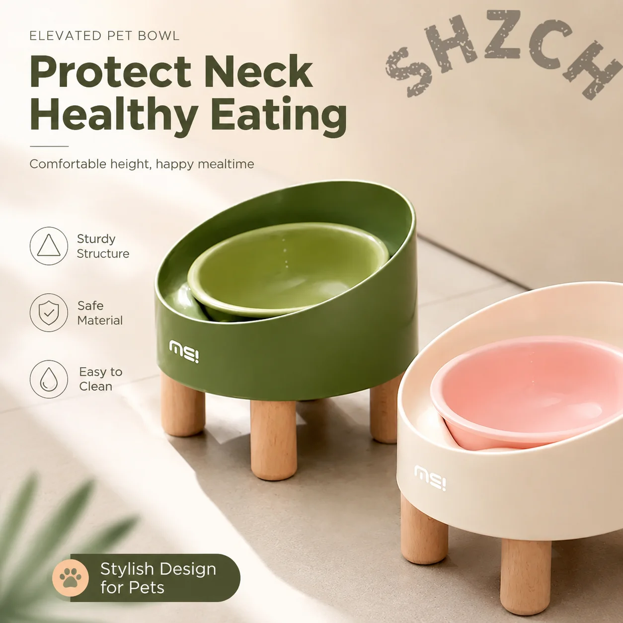 Ergonomic Elevated Ceramic Pet BowlSlanted Slip Cat Food Dish with AntiChokingDesign for Kittens Adult Cats Feeding and Waterin