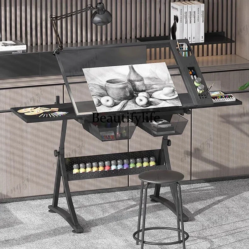 Nordic Art Drawing Table Liftable Art Drafting Designer Desk Workbench Commercial Furniture Escritorios