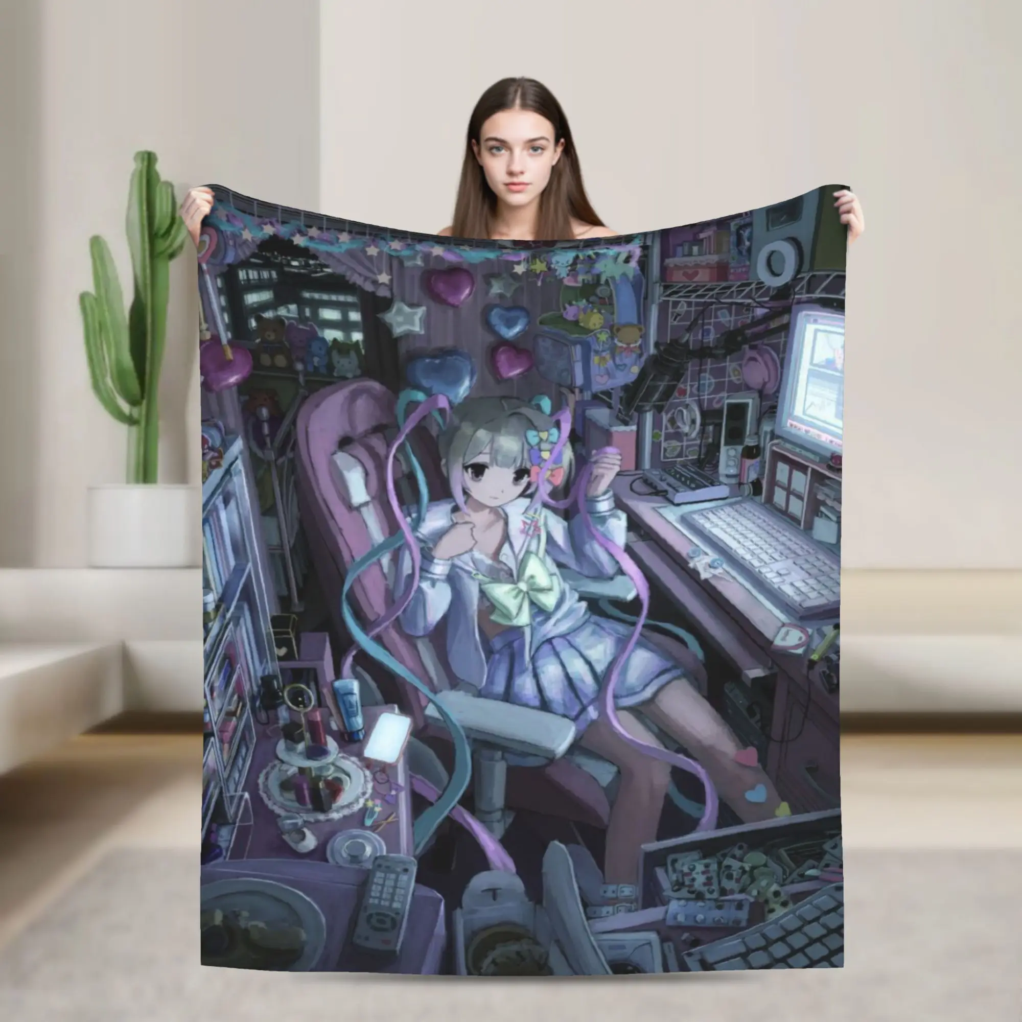 Needy Girl Streamer Overload Blanket Flannel  Relax Soft Throw Blanket for Home Bedding Throws