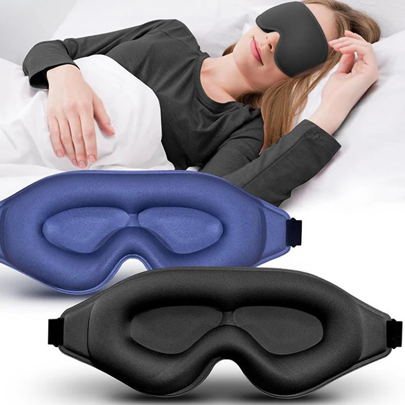 1Pc 3D Sleep Mask Sleeping Eye Mask For Women Men Contoured Cup Night Blindfold Luxury Light Blocking Eye Cover Molded Eye Shade