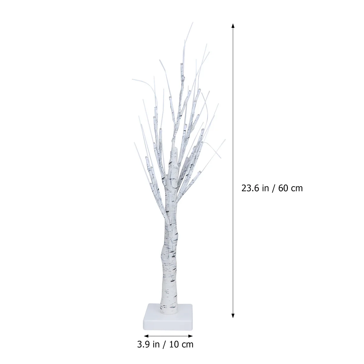 24 leds bétula branca decorativa cabeceira usb árvore lâmpada de poupança energia luz da noite para o quarto sala estar escritório árvore luz